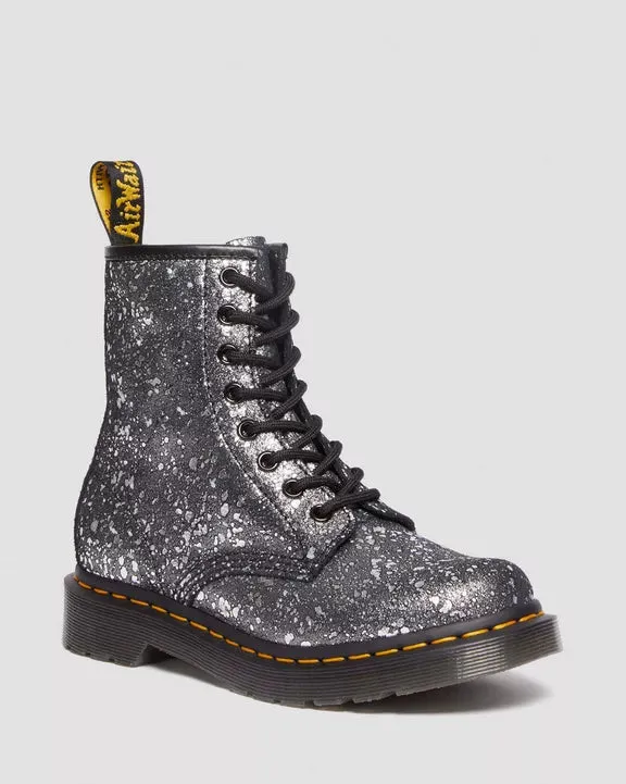 1460 Metallic Splatter Suede Lace Up Boots