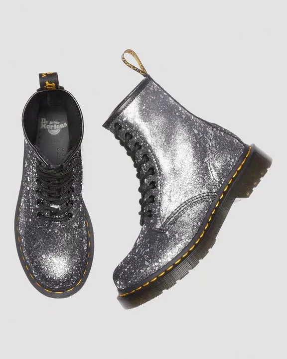 1460 Metallic Splatter Suede Lace Up Boots