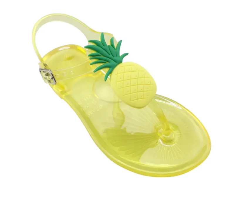 2pk GIRLS SHOES FRUIT DESIDN JELLY SANDLES SLIDES