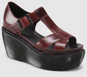 ADAYA OXBLOOD BRANDO PLATFORM SANDAL