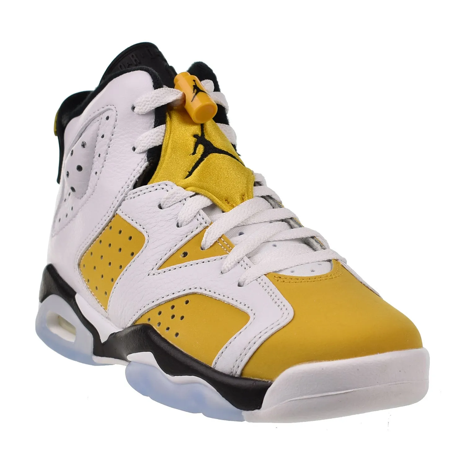 Air Jordan 6 Retro Yellow Ochre (GS) Big Kids' Shoes White-Black-Yellow Ochre