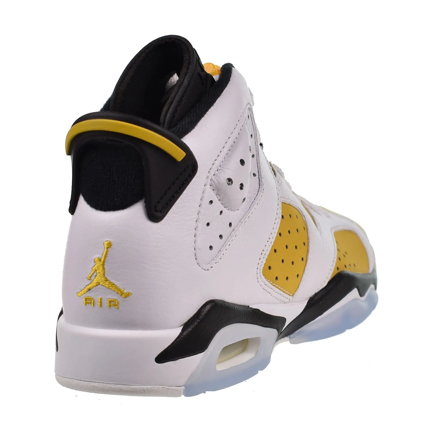 Air Jordan 6 Retro Yellow Ochre (GS) Big Kids' Shoes White-Black-Yellow Ochre