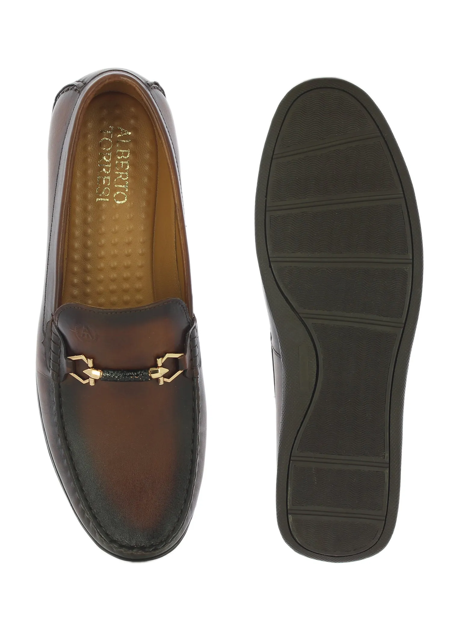 Alberto Torresi Mens Leon Tan Loafers