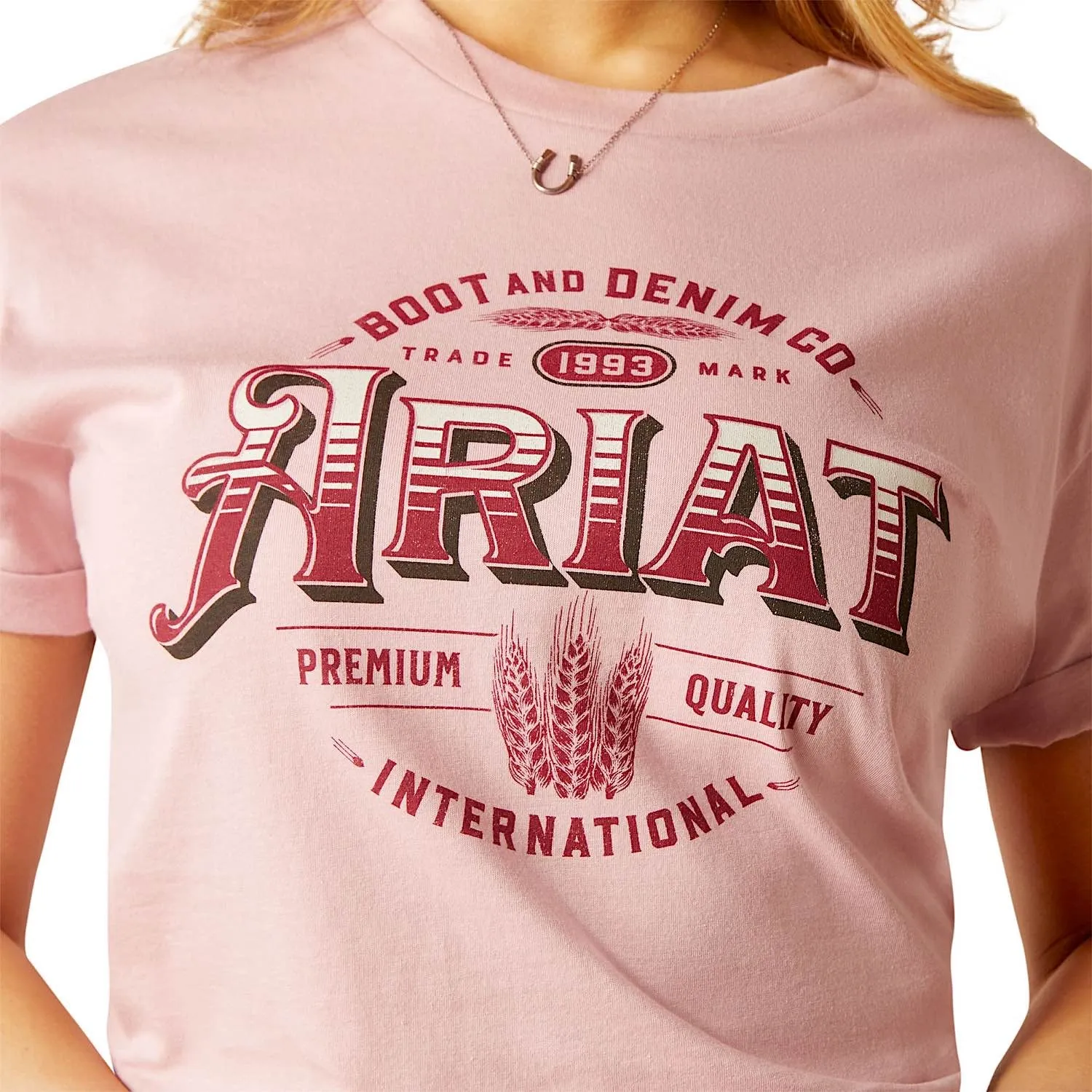 Ariat Women's Western Wheat Tee Dusty Rose