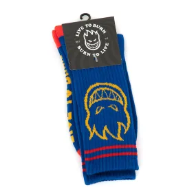 Bighead Crew Sock (Blue / Yellow / Red)