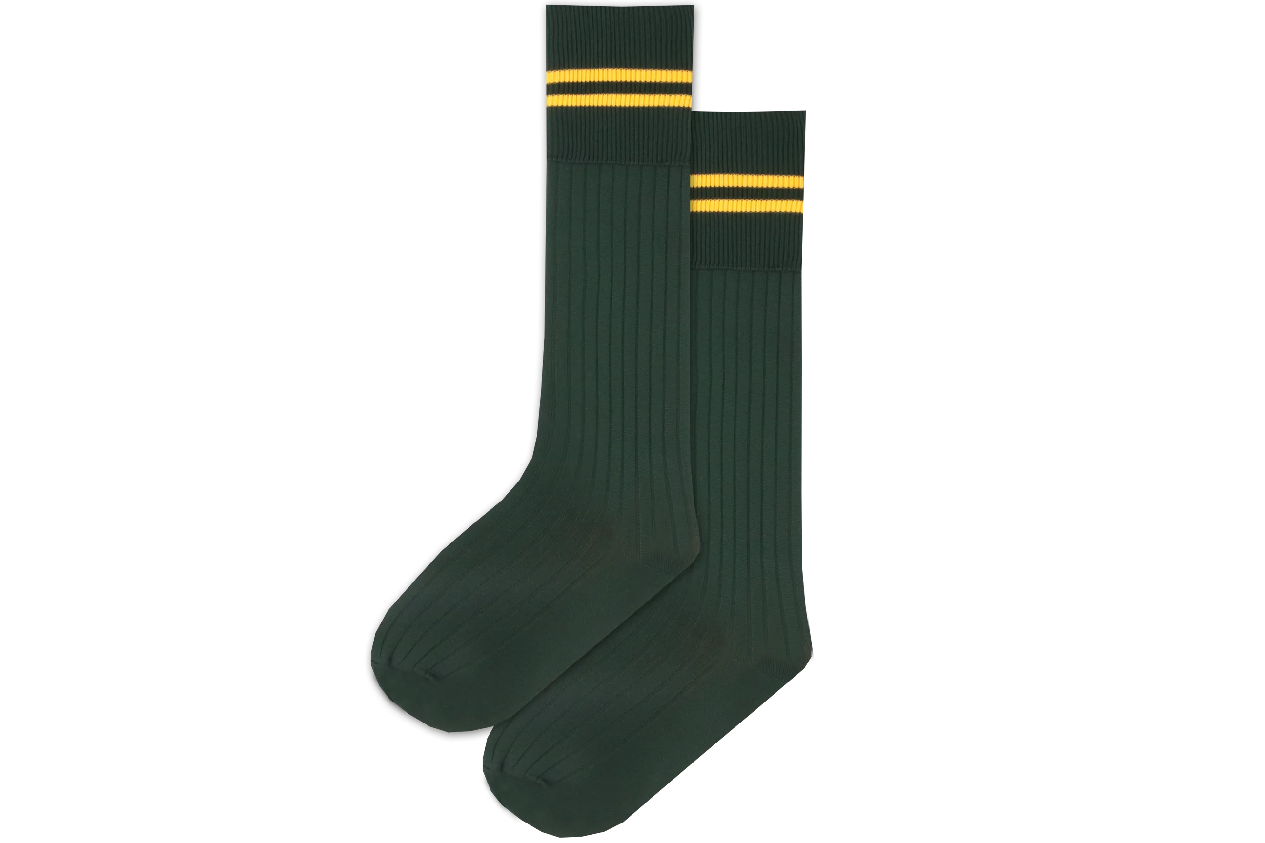 Boys 3/4 Striped Long Socks - Kwahs Green/Gold