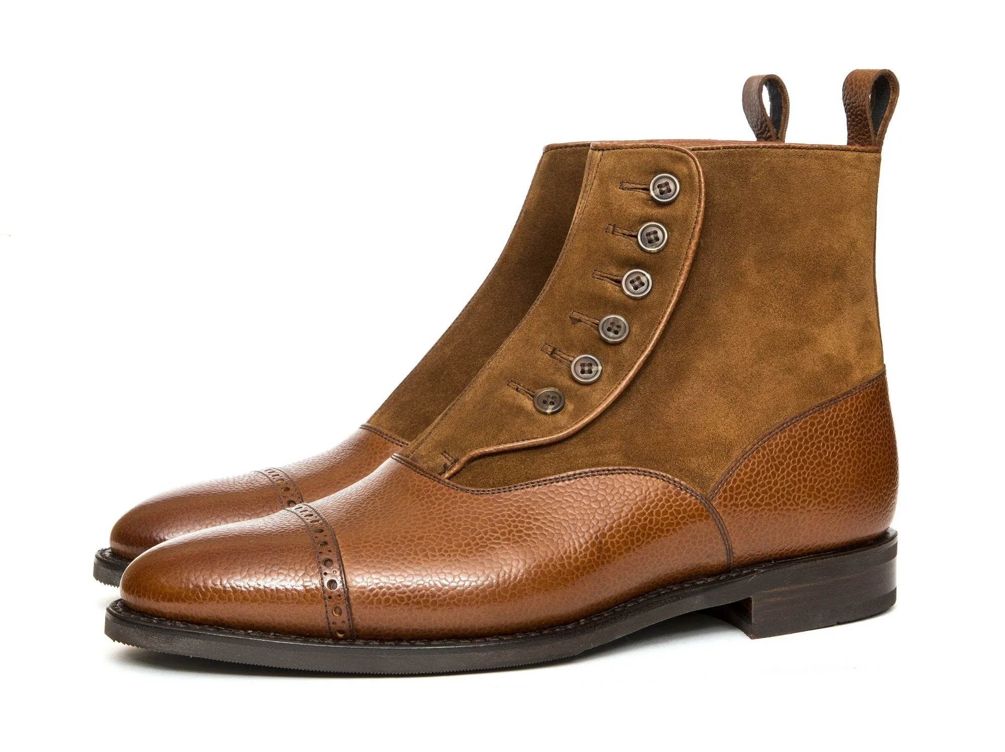 Carkeek - MTO - Tan Soft Grain / Snuff Suede - TMG Last - City Rubber Sole