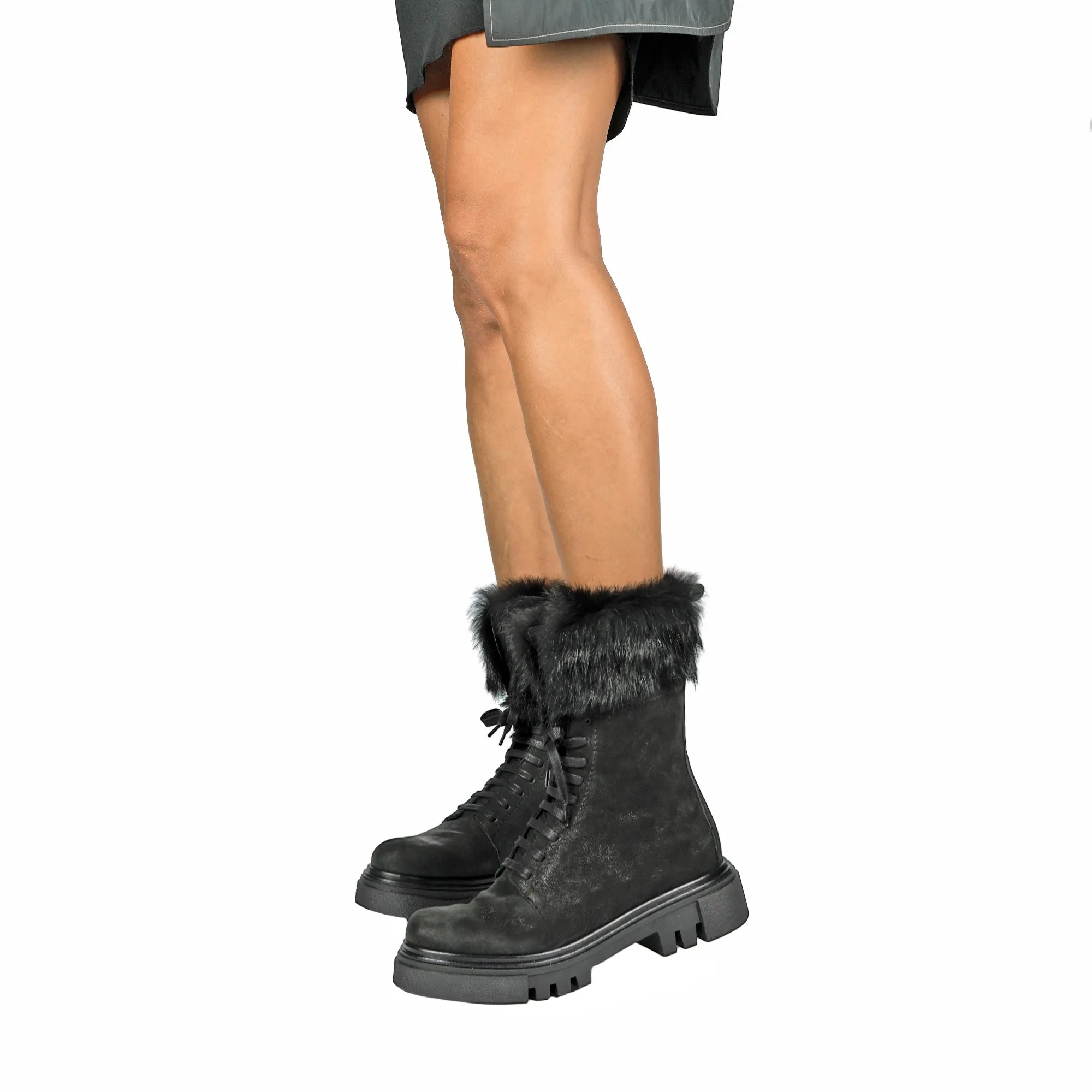 Combat Boot Grattato Black