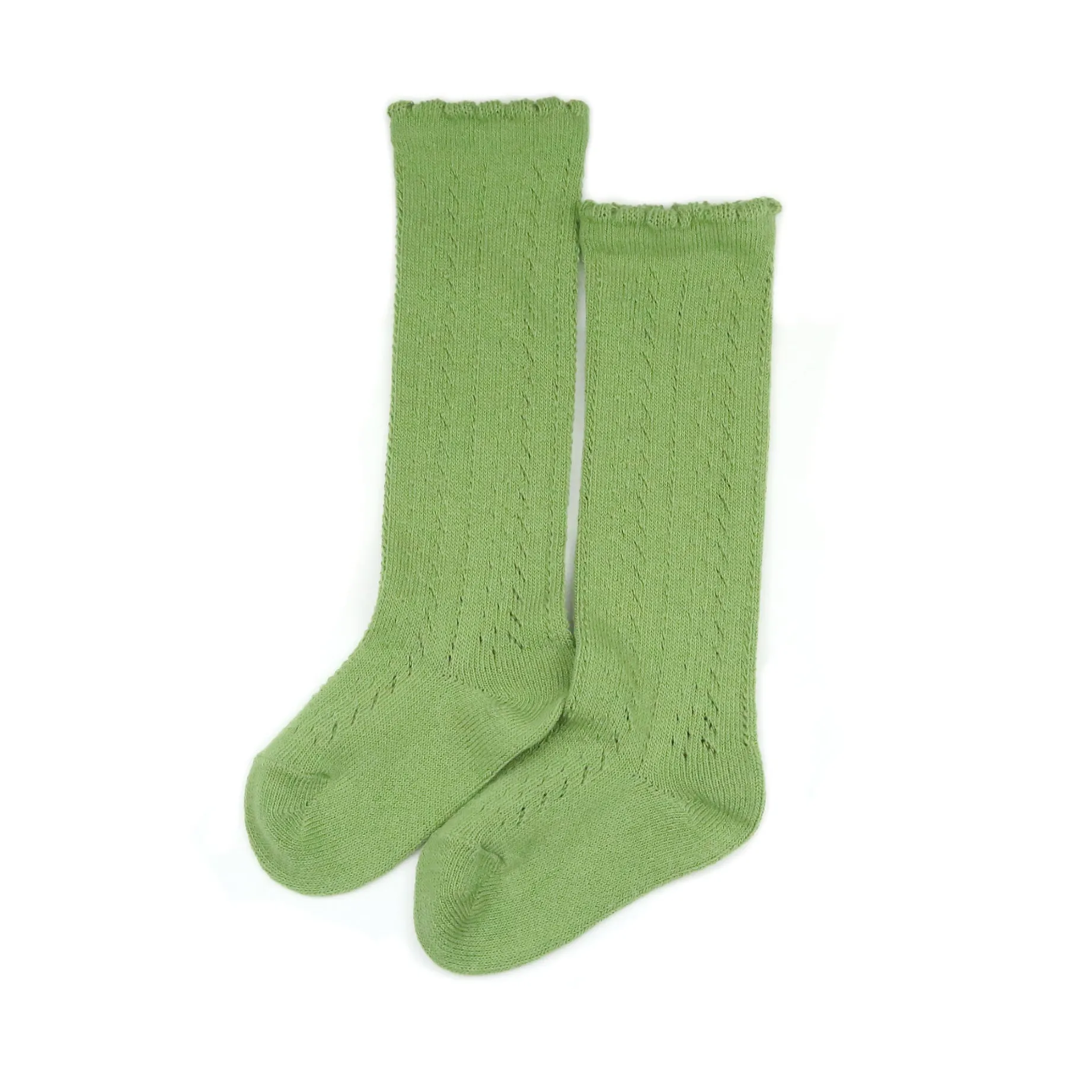 Crochet Knee High Socks (Sage)