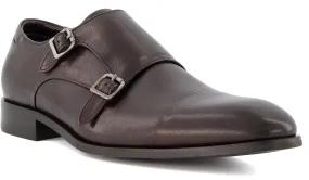 Dune Schemer Mens Leather Double Strap Monk Shoe