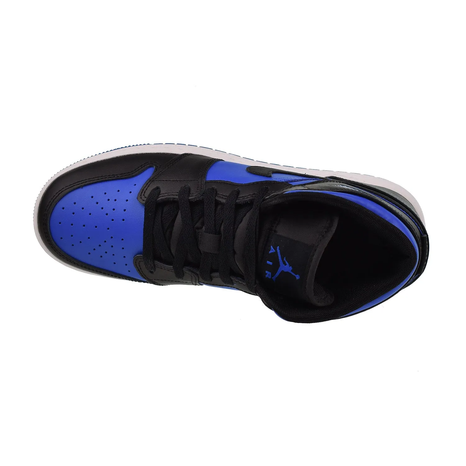 Jordan 1 Mid (GS) Big Kids' Shoes Black-Royal Blue