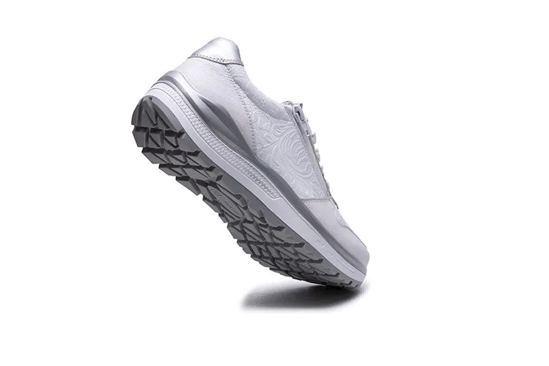 Ladies G-Comfort Lace Shoes Silver/White  R5581WF sale