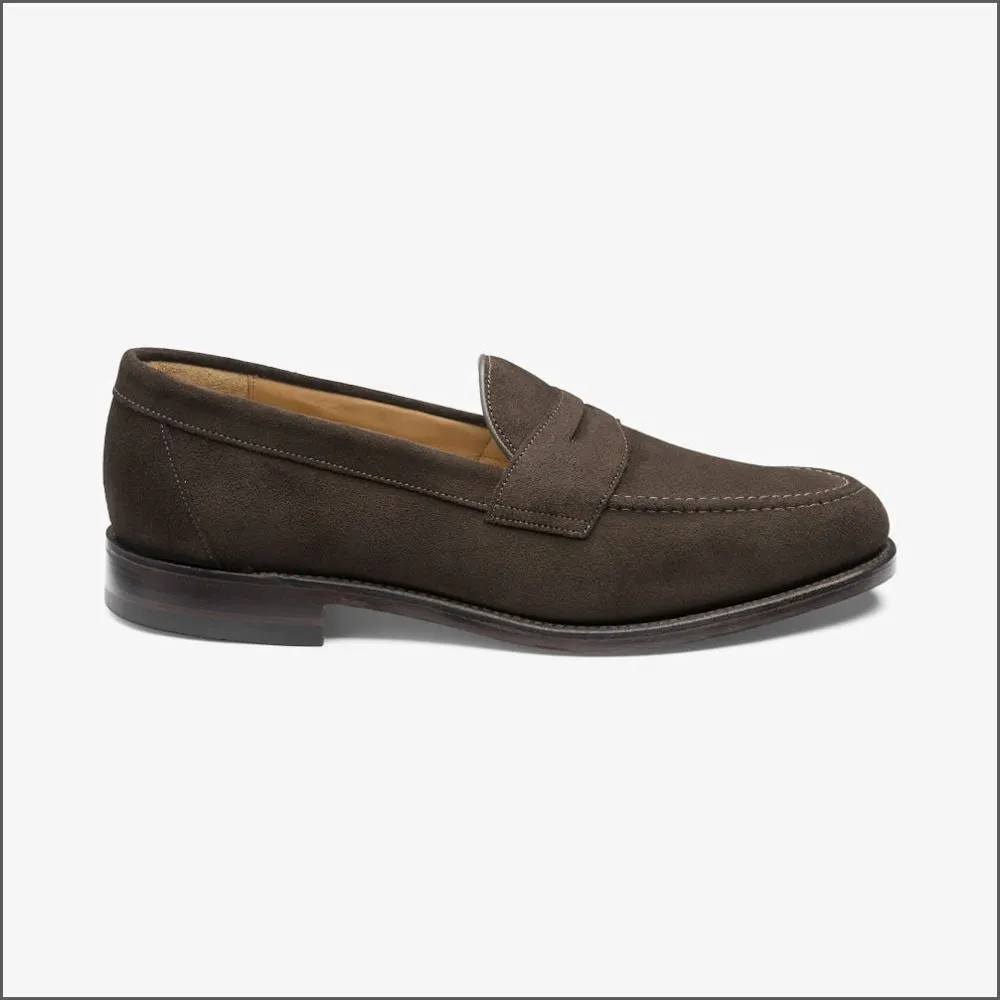 Loake Imperial Dark Brown Suede Penny Loafer*