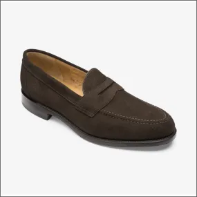 Loake Imperial Dark Brown Suede Penny Loafer*