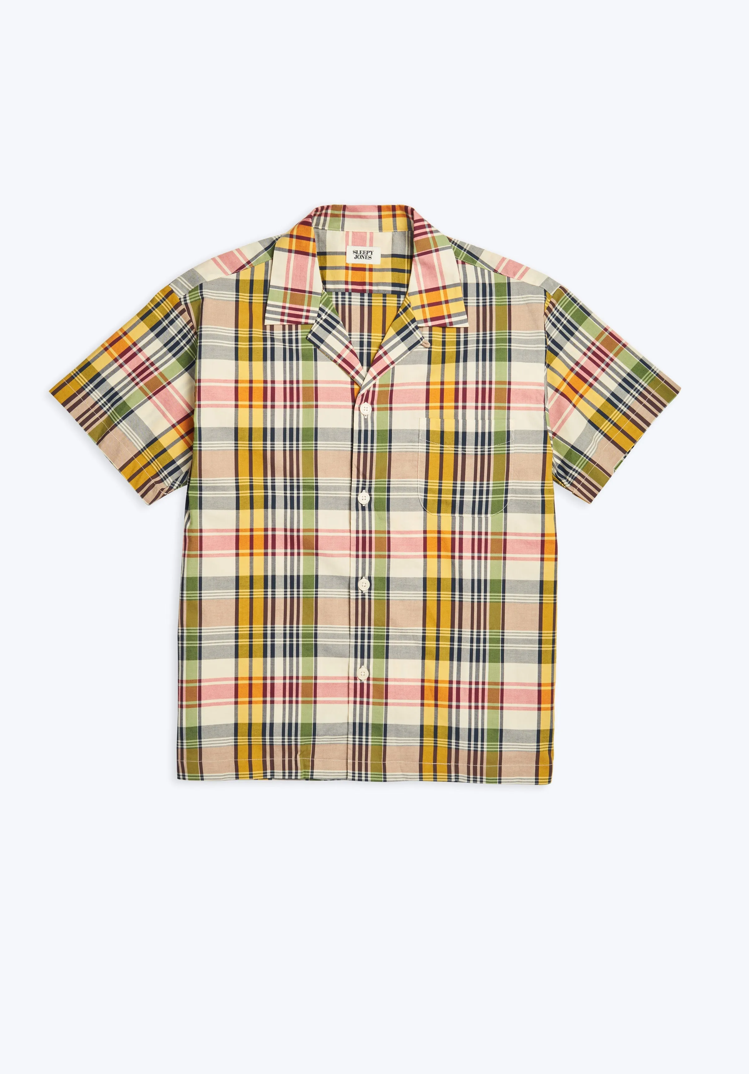 Martin Camp Shirt in Beige Golfer's Madras