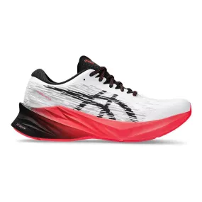 Men's ASICS Novablast 3, White/Black, 14 D