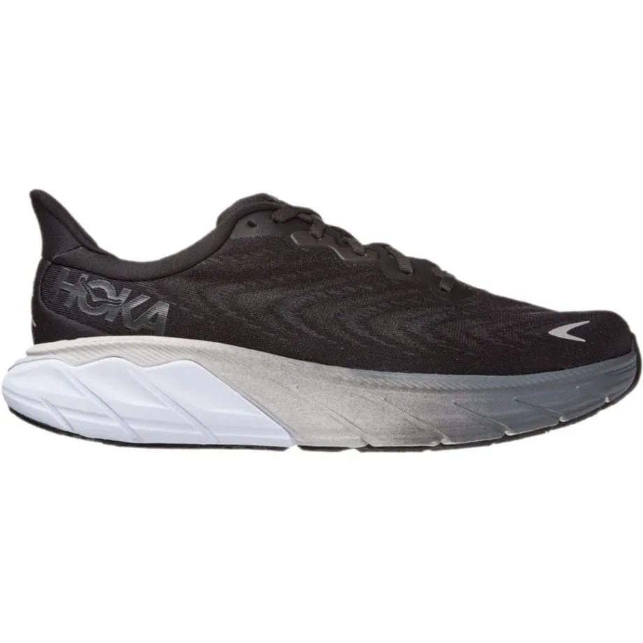 Men's Hoka One One Arahi 6, Black/White, 12.5 D Medium