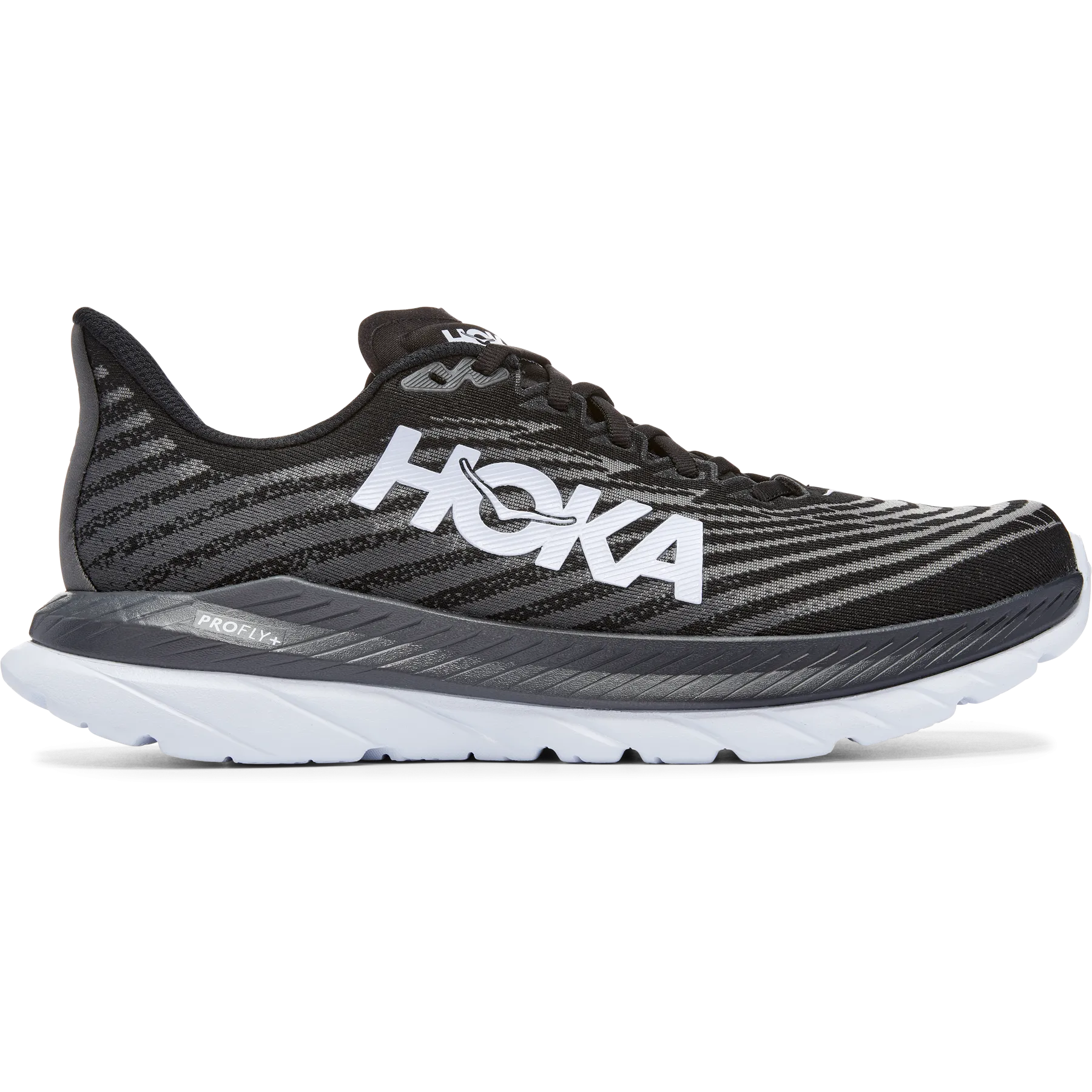 Men's Hoka One One Mach 5, Black/Castlerock, 9 2E Wide