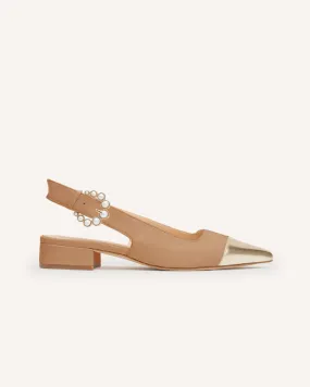 Pre-Order - Alicia Tan & Gold Flats