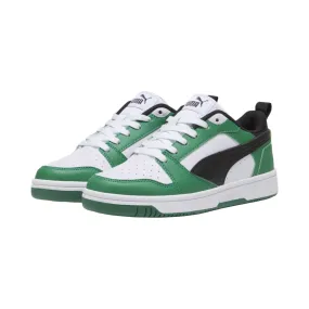 Puma Rebound v6 boys' sneakers shoe 393833-05 white-black-green