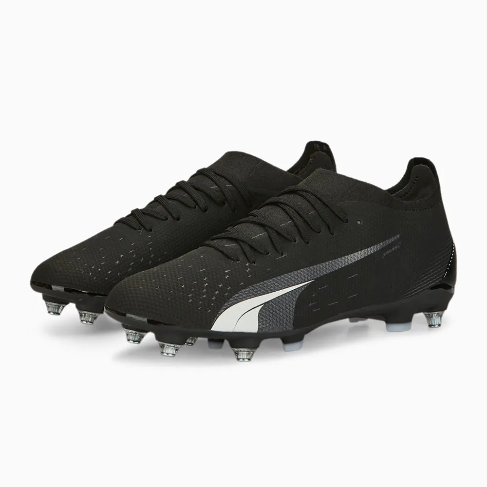 Puma Ultra Match MxSG Football Boots (Black/White/Grey)