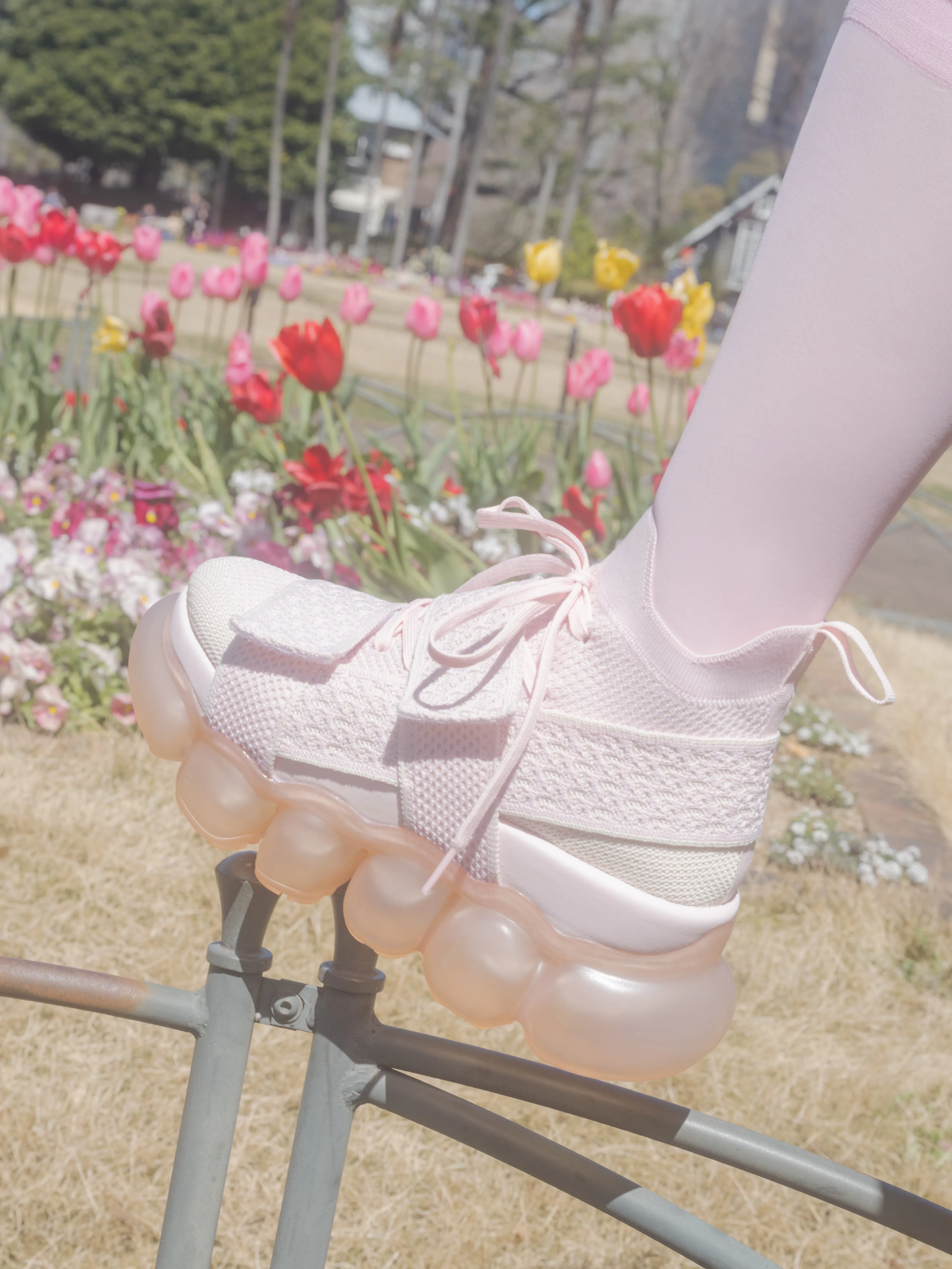 "Jewelry" High Shoes Beltcross / Pink