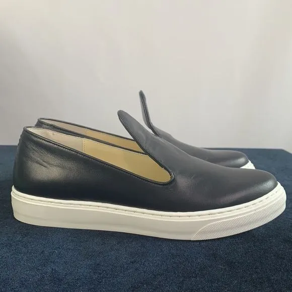 Sarah Flint NIB Black Flap Front Slip On Shoes