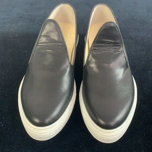 Sarah Flint NIB Black Flap Front Slip On Shoes