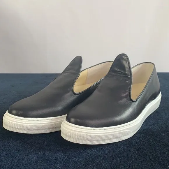 Sarah Flint NIB Black Flap Front Slip On Shoes