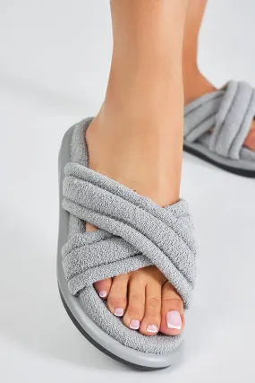 Shanelle Casual Slides - Grey