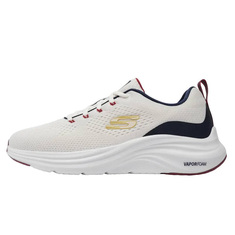 Mens Skechers Vapor Foam Sports Shoes - White/Blue/Red - Lightweight & Comfortable Athletic Footwear