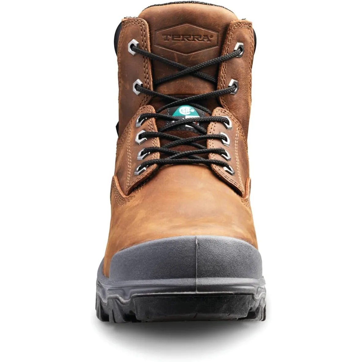 Terra Men's Sentry 2020 6 Comp Toe WP Safety Work Boot -Brown- R4NWBN