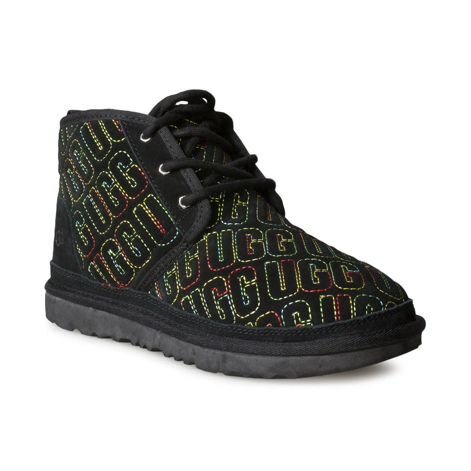 UGG Neumel II Graphic Stitch Black Boots - Youth